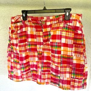 Croft & Barrow Pink Plaid Skort Size 18